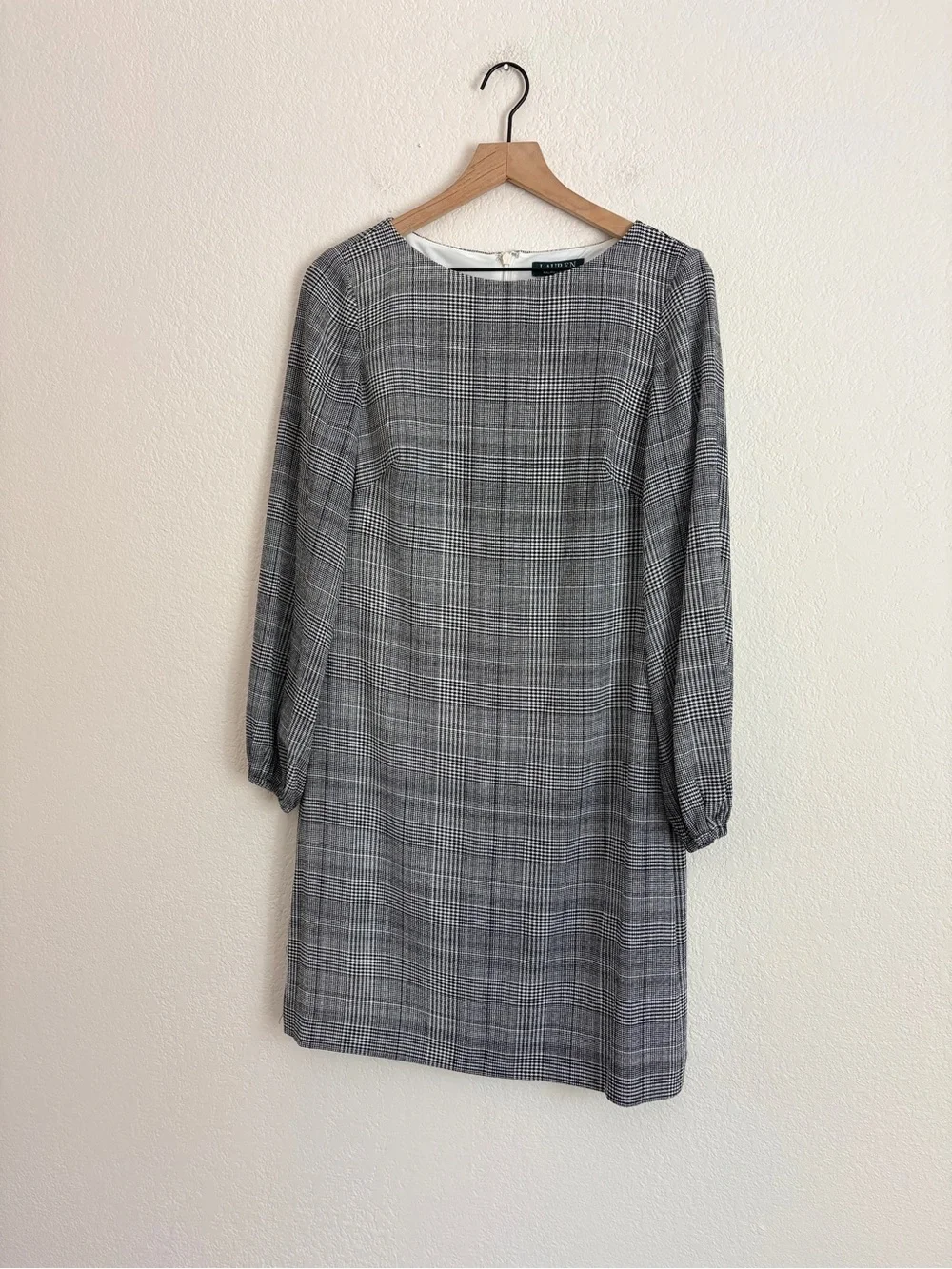 Ralph Lauren Grey Plaid Shift Dress - Picture 11 of 11
